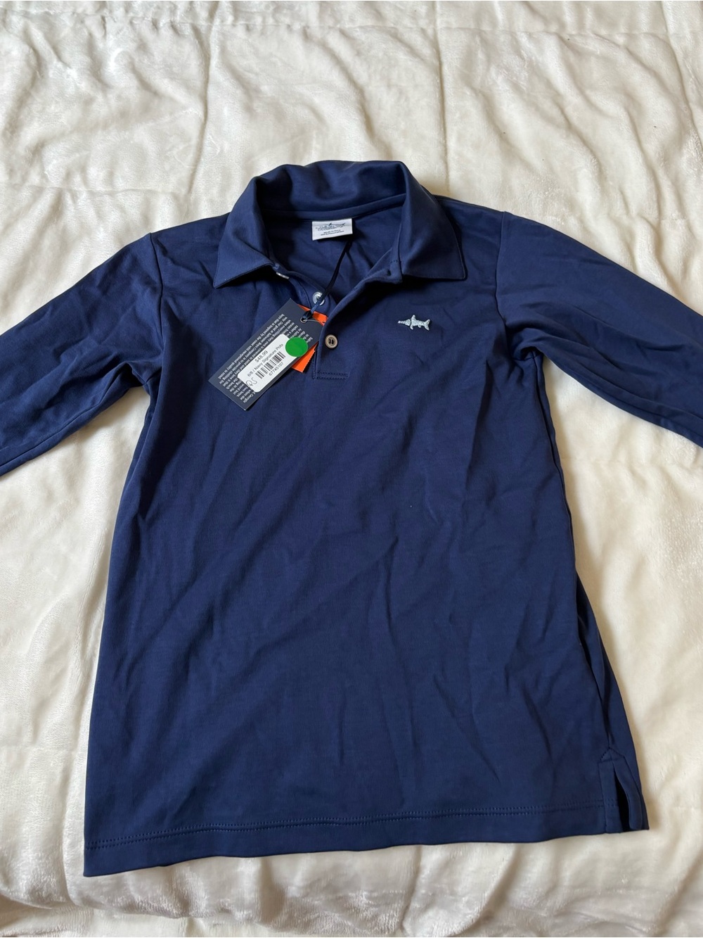 Boys saltwater boys navy signature polo nwt
